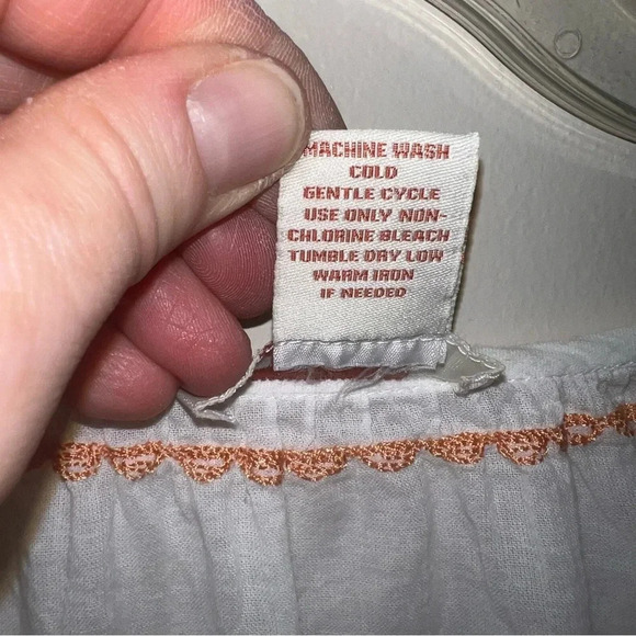 Sundance Sheer White Embroidered Boho Festival Hippie Top Size Medium Cotton - Picture 10 of 10